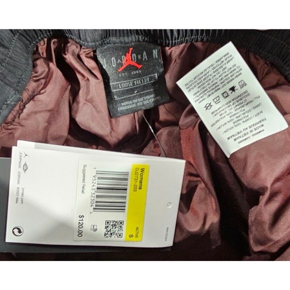 Nike Jordan Brown Cosy Nylon Utility Pants DJ2731-203 WOMENS SIZE SMALL - Picture 9 of 11